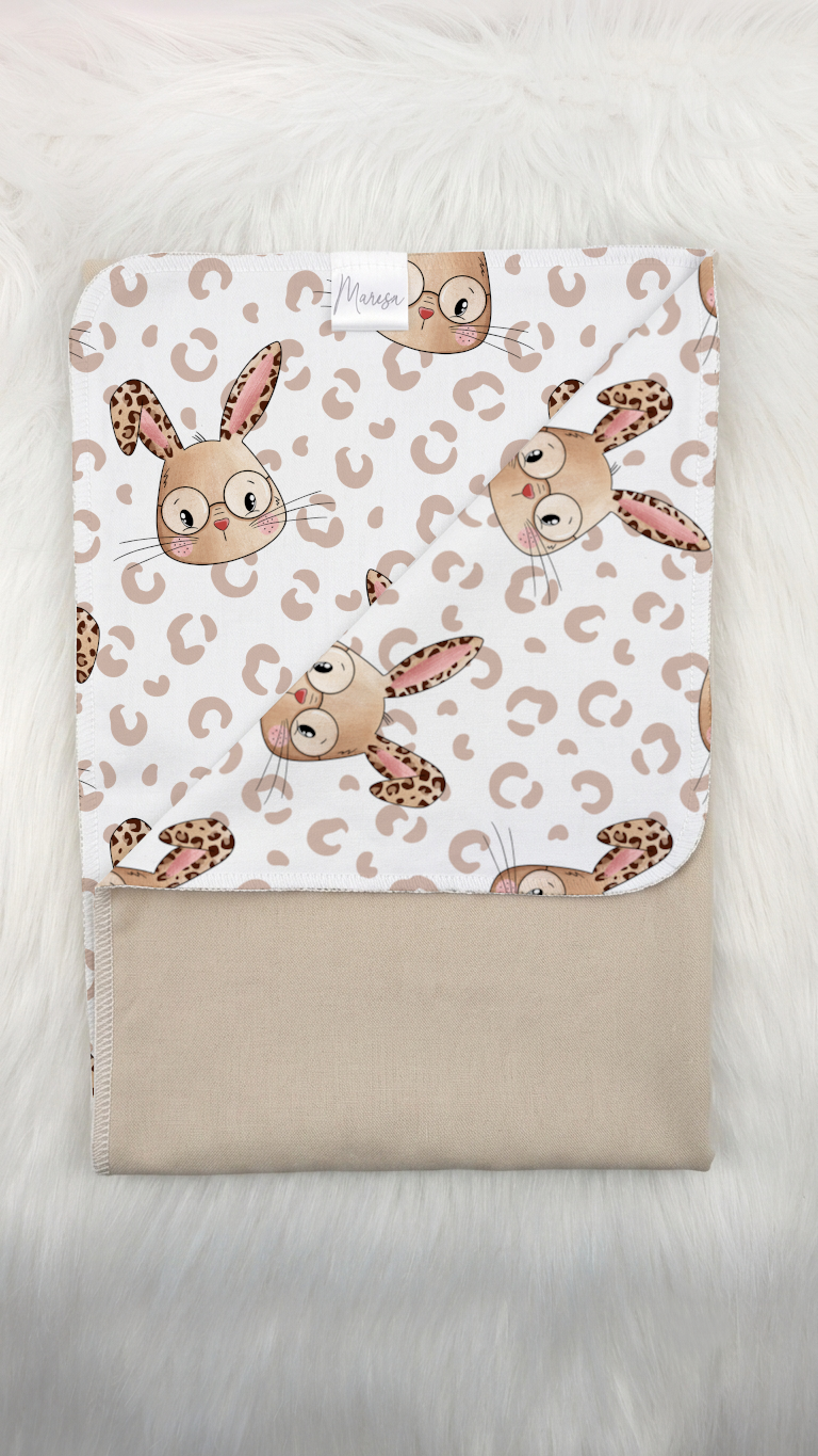 Bio Babydecke beige/Motivstoff wählbar - 70 x 100 cm – Bild 4