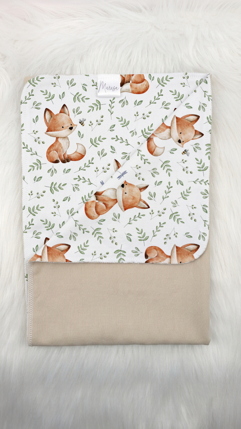 Bio Babydecke beige/Motivstoff wählbar - 70 x 100 cm – Bild 8