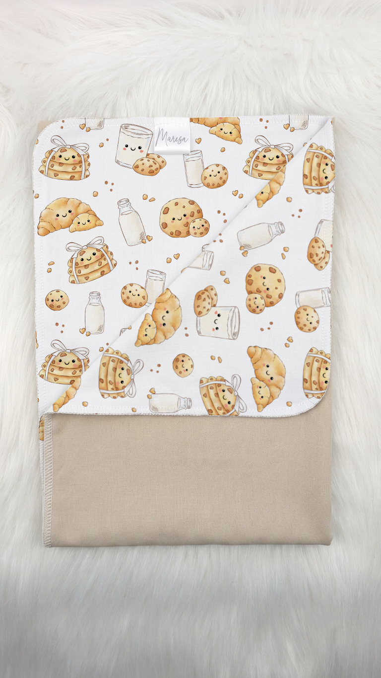 Bio Babydecke beige/Motivstoff wählbar - 70 x 100 cm – Bild 6