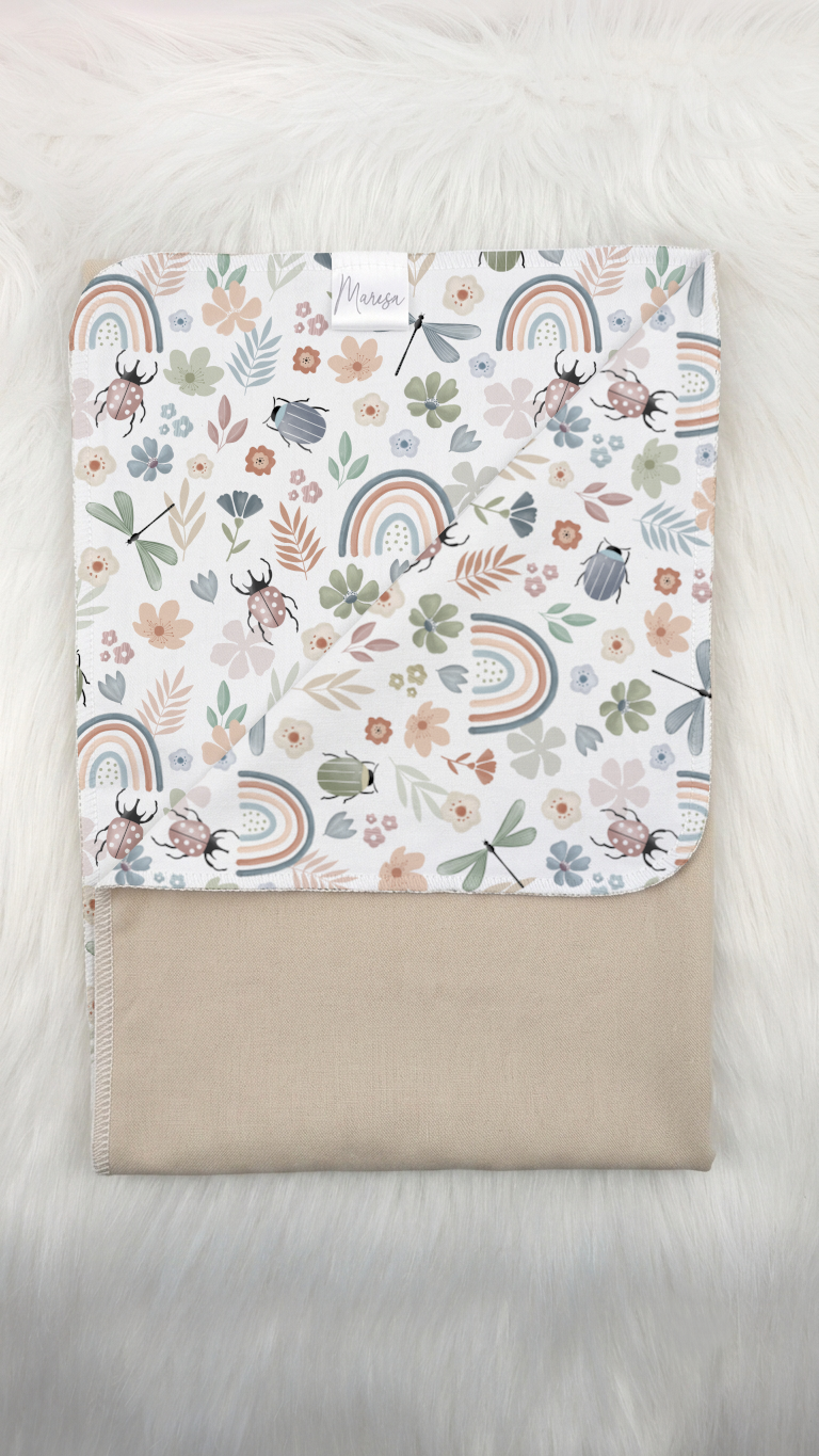 Bio Babydecke beige/Motivstoff wählbar - 70 x 100 cm – Bild 12