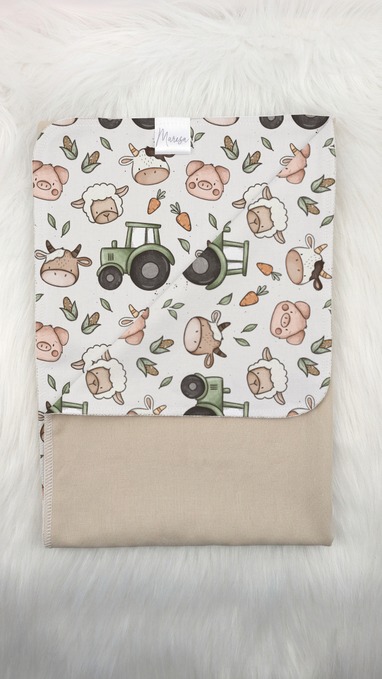 Bio Babydecke beige/Motivstoff wählbar - 70 x 100 cm – Bild 10