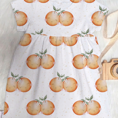 Kleid Orangen - Größe wählbar
