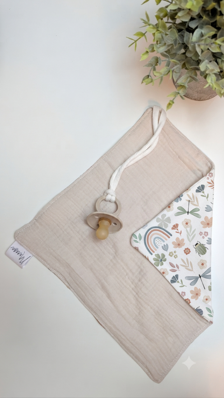 Schnullertuch beige - Design wählbar – personalisierbar – Bild 3