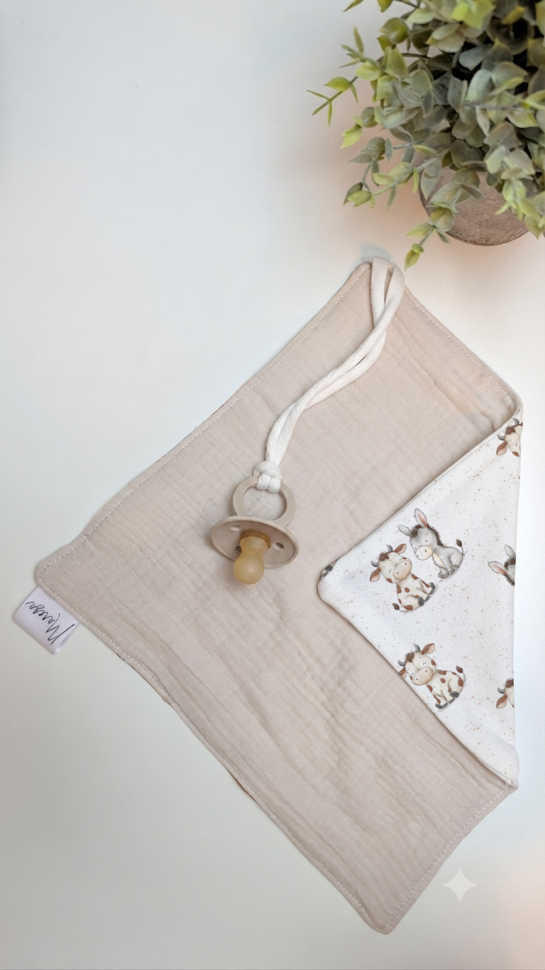 Schnullertuch beige - Design wählbar – personalisierbar – Bild 8