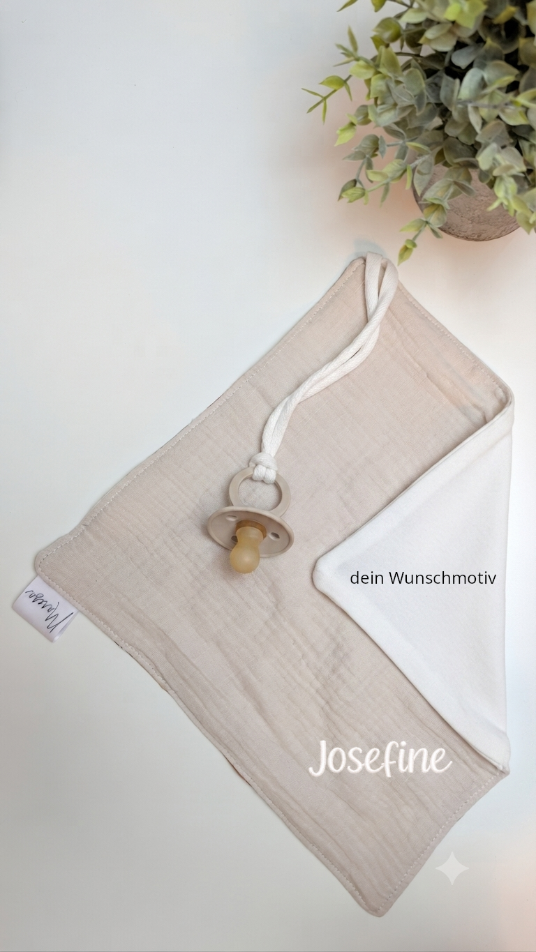 Schnullertuch beige - Design wählbar – personalisierbar – Bild 21