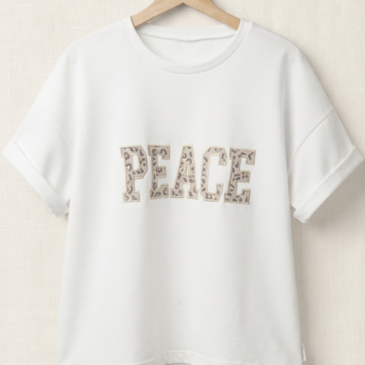 Damen Oversized T-Shirt "PEACE" (Gr. 34-52)