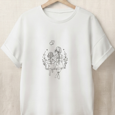 Damen Oversize T-shirt "Mom & Girl" (Gr. 34-52)