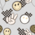 Smilies & Peace in grau